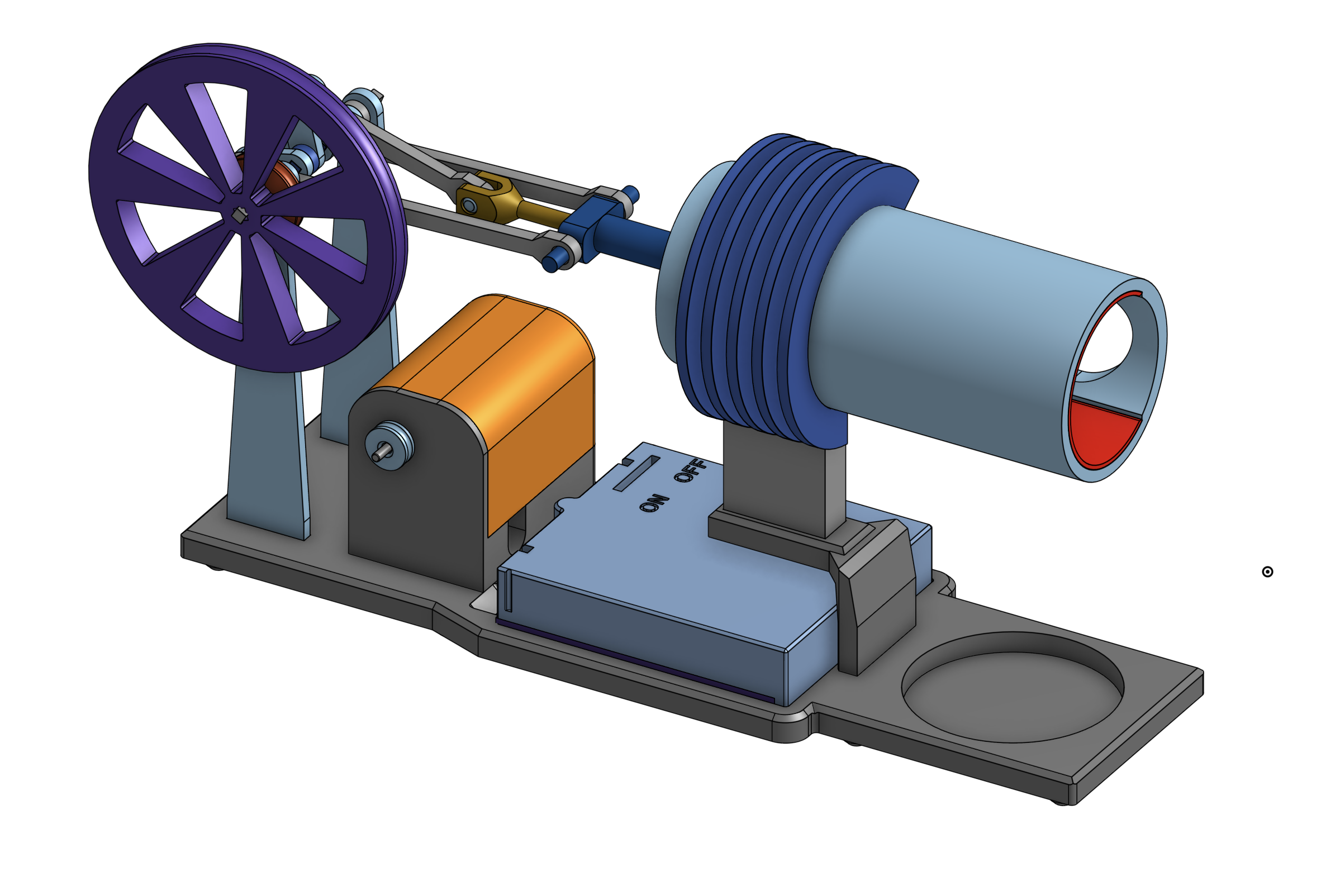Attach the flywheel to the crankshaft